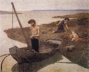 Pierre Puvis de Chavannes The Poor Fisherman USA oil painting artist